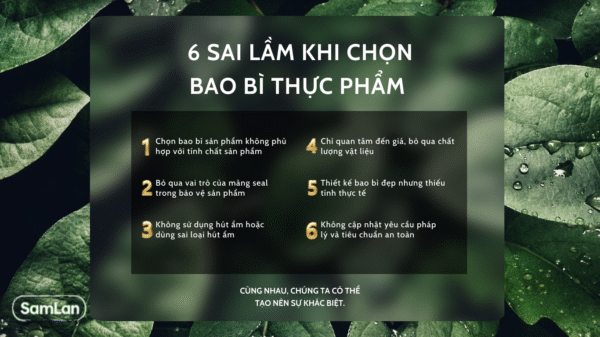 sai lầm khi lựa chọn bao bì thực phẩm